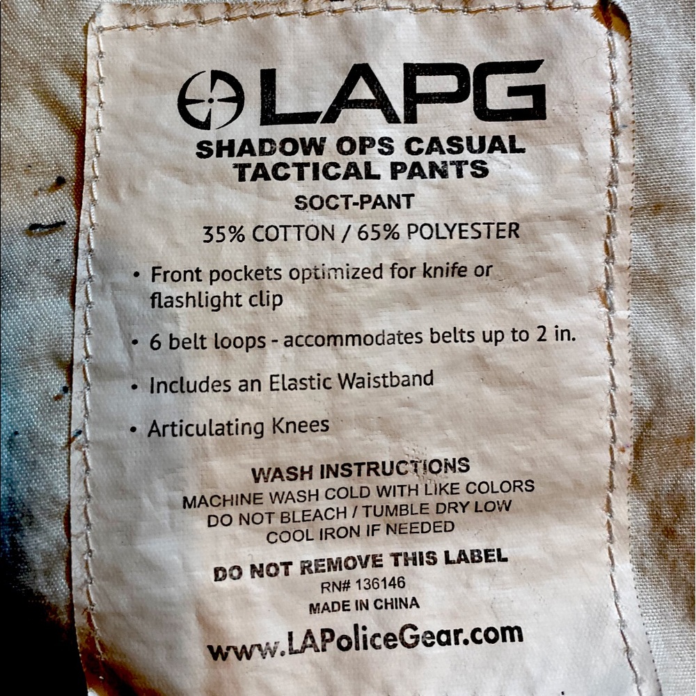 LAPG SHADOW OPS CASUAL TACTICAL PANTS
